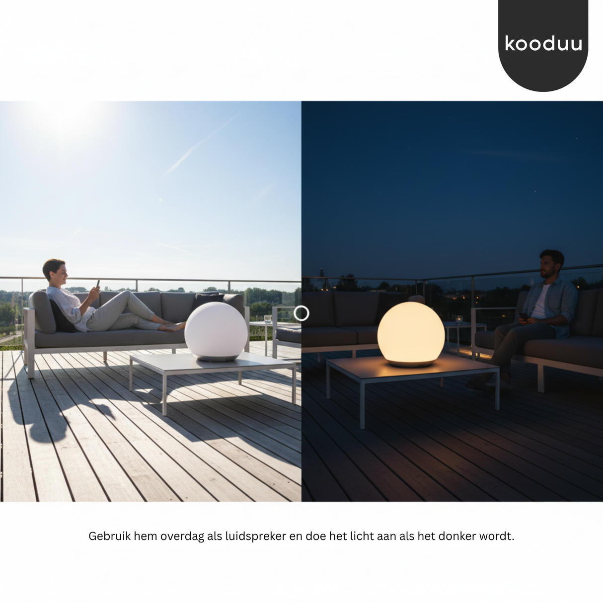 Kooduu Sphere Brushed Silver: LED Sfeerlamp, Bluetooth Speaker én Wijnkoeler in één