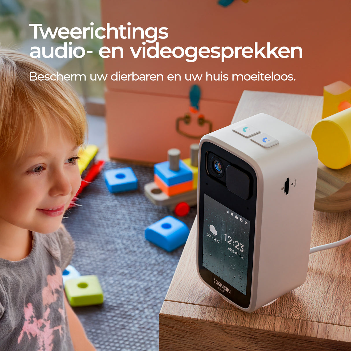 Xenon Smart X7208 - Slimme Babyfoon & Binnencamera met Scherm - 2K