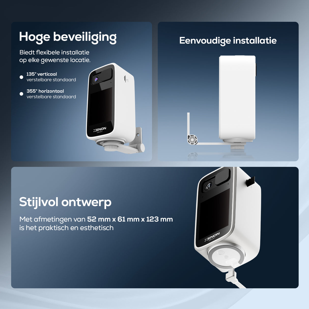 Xenon Smart X7208 - Slimme Babyfoon & Binnencamera met Scherm - 2K