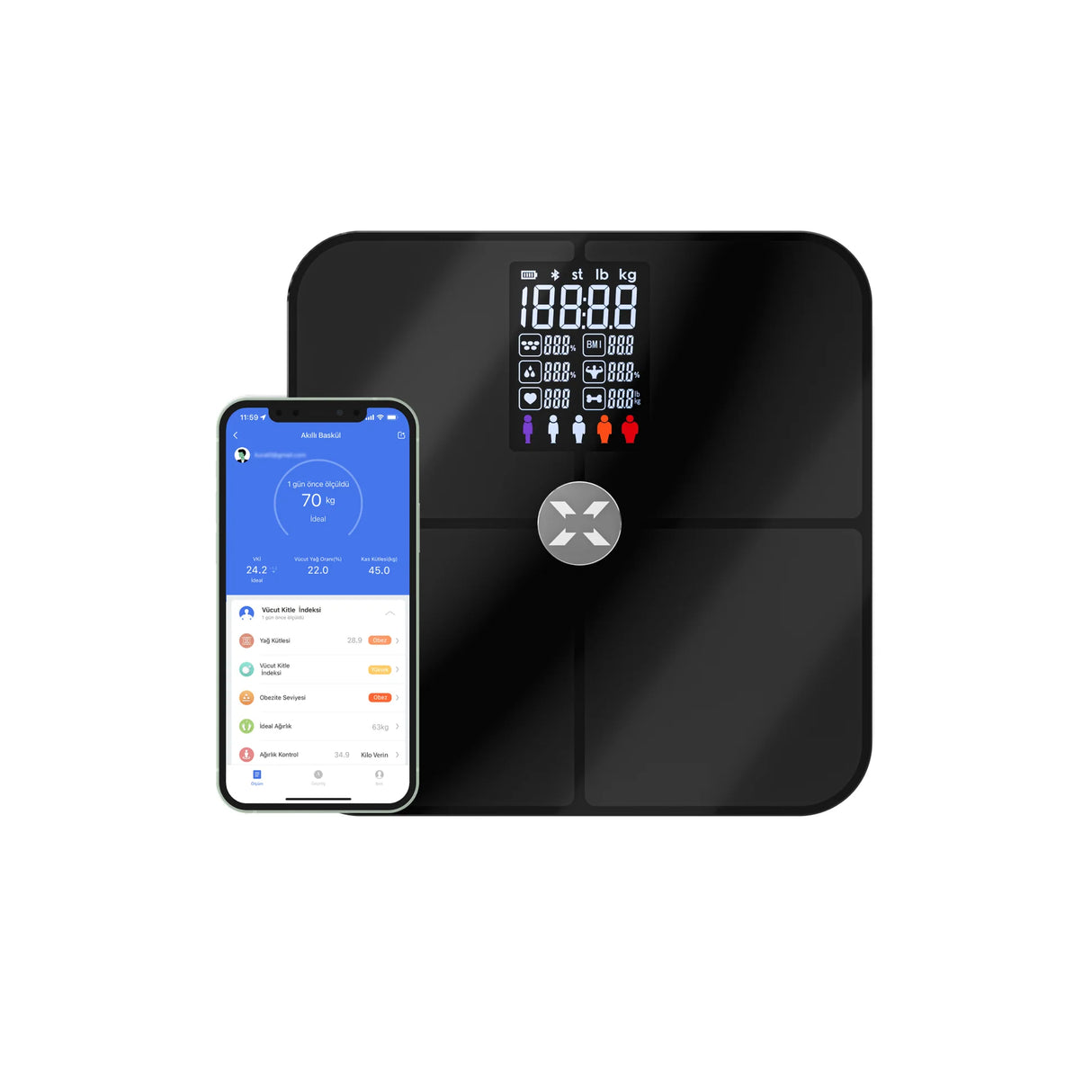 Xenon Smart X8702 - Slimme Personenweegschaal - 17 Lichaamsanalyses