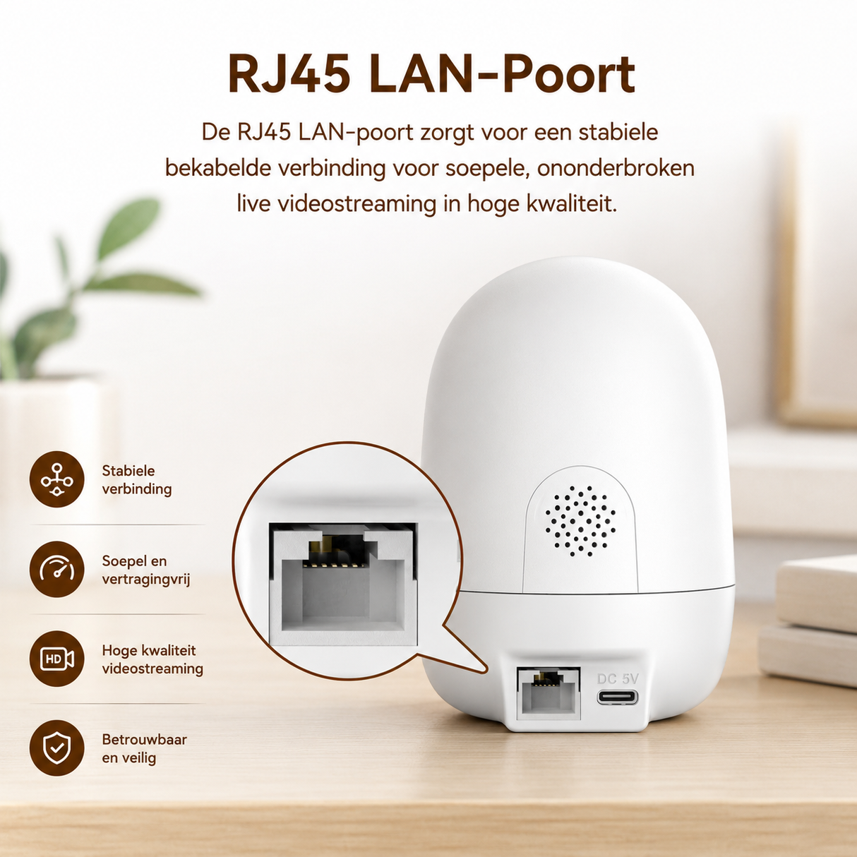 MEARI S1 Plus AI Beveiligingscamera binnen - Huisdiercamera met app -Beveiligingscamera's - Wifi Camera APP - 2K - QHD - Volgt beweging en geluidsdetectie - Bewakingscamera