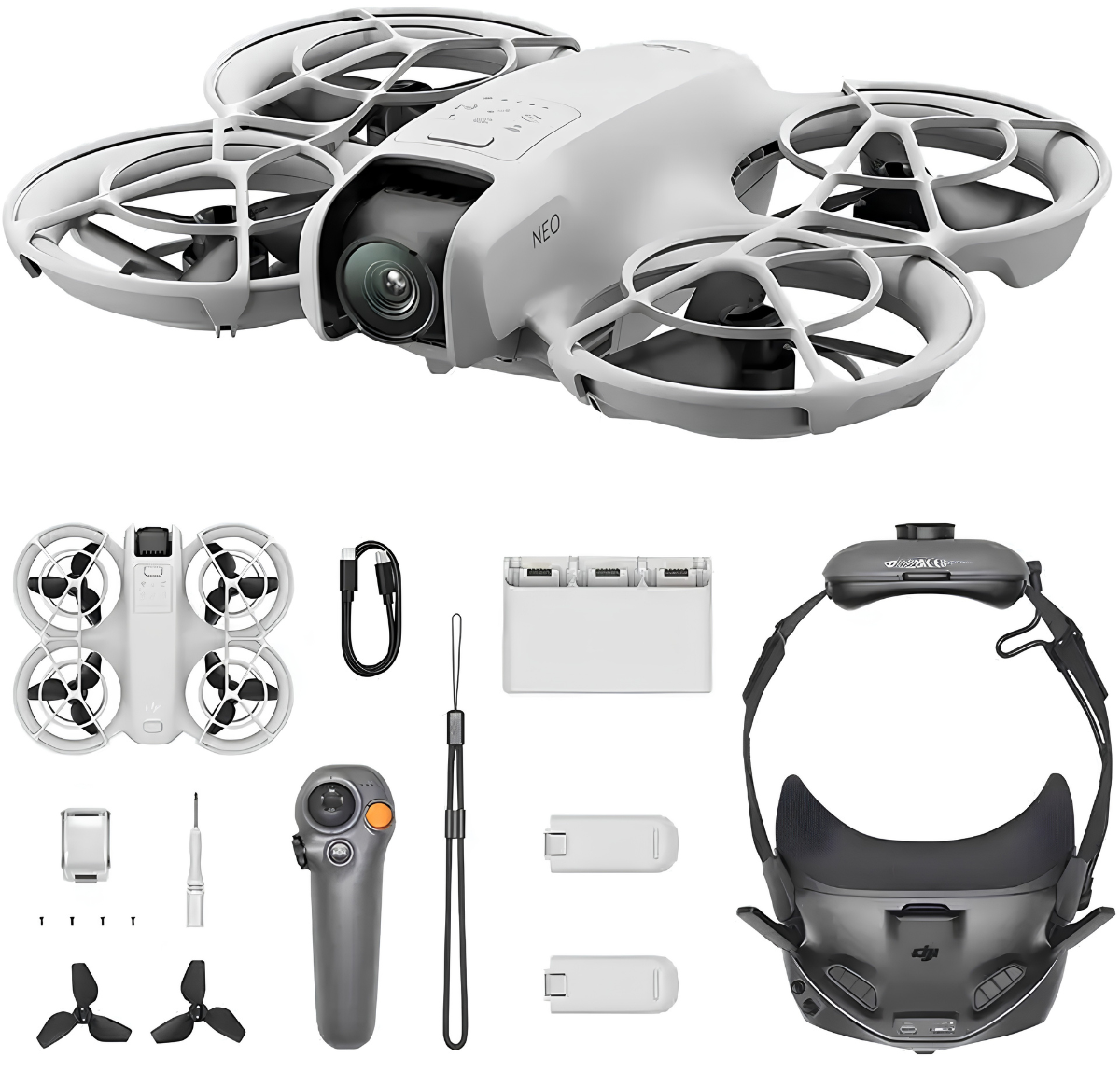 DJI Neo Motion Fly More Combo - FPV Drone - DJI Goggles N3 & RC Motion 3 - 4K Ultra HD - 135g - 3 Batteries