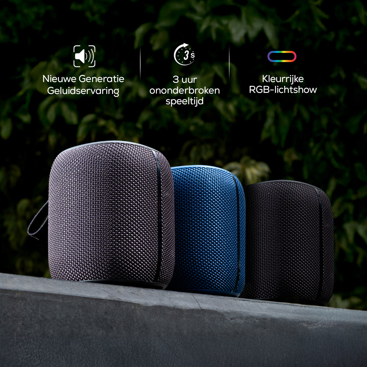 Xenon Smart X6702 - Compacte Bluetooth Speaker - RGB - Zwart