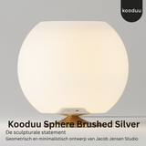 Kooduu Sphere Brushed Silver: LED Sfeerlamp, Bluetooth Speaker én Wijnkoeler in één