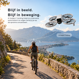 DJI Flip opvouwbare drone met 4K HDR-camera – drone volgt fietser op bergweg