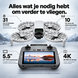 DJI Flip opvouwbare drone met 4K HDR-camera – set met 5,5-inch scherm en 4K-camera om verder te vliegen
