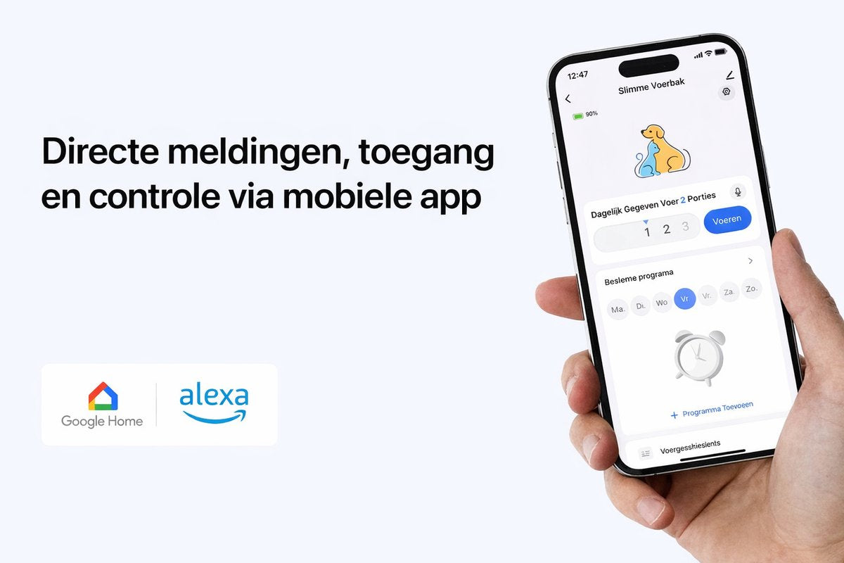 Xenon Smart Slimme Voerbak - 4L - App-bediening - RVS Bak (X8612)