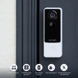 MEARI B1 Slimme AI Video Deurbel – 2K Beveiligingscamera met AI Detectie, Nachtzicht, Tweeweg Audio & App Bediening