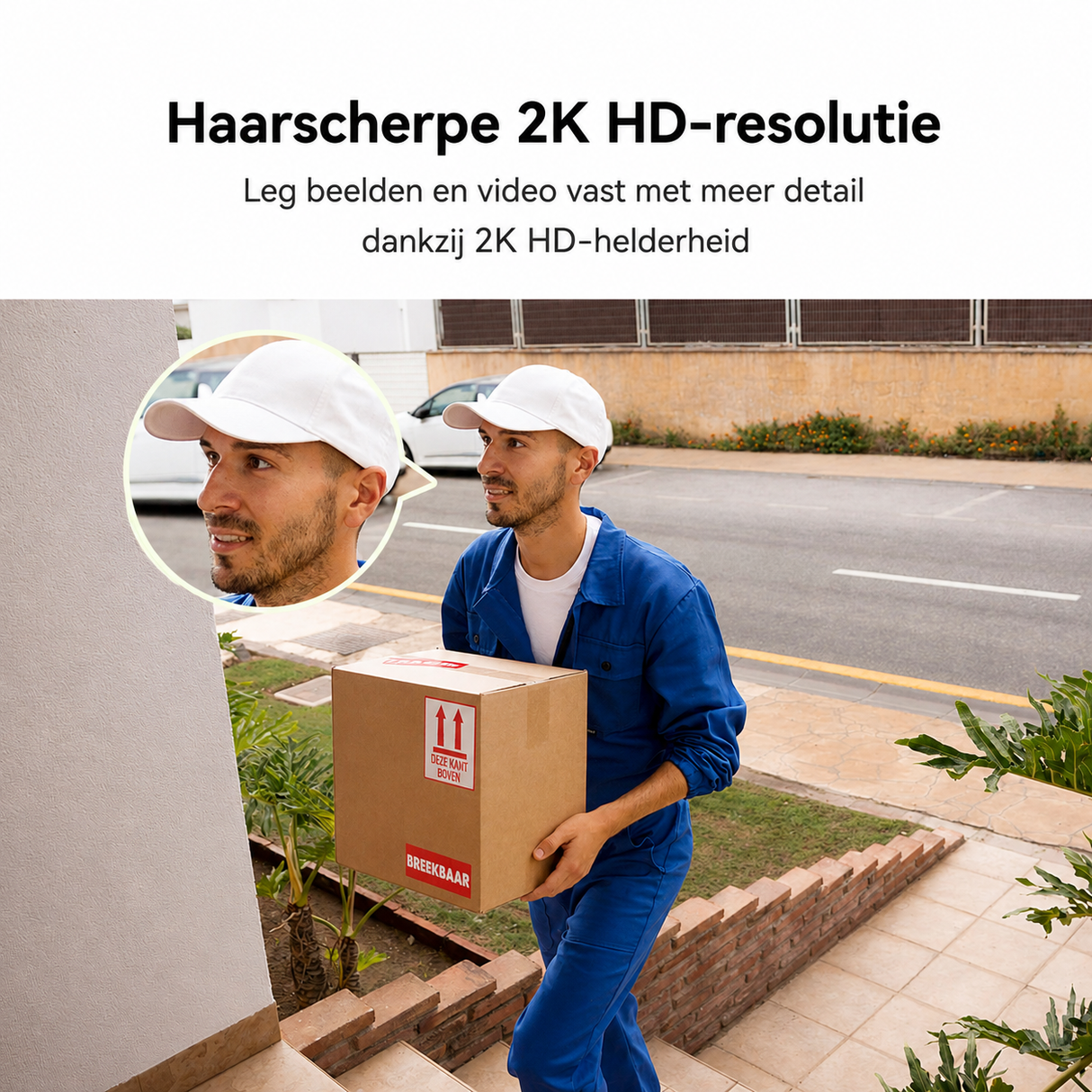 MEARI B1 Slimme AI Video Deurbel – 2K Beveiligingscamera met AI Detectie, Nachtzicht, Tweeweg Audio & App Bediening