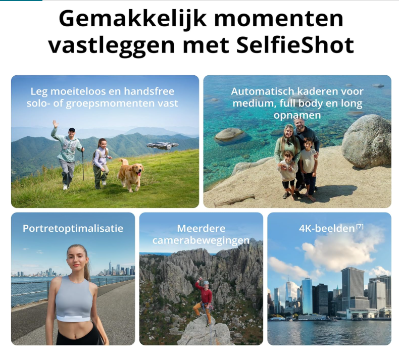 DJI Neo 2 Camera Drone – 4K/60fps, ActiveTrack, SelfieShot, Gesture Control, Omnidirectionele Obstakeldetectie, 49 GB Opslag