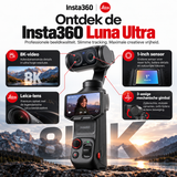 Insta360 Luna Ultra Standard Bundle gimbalcamera Cosmic Black – 8K-video, 1-inch sensor, Leica-lens en 3-assige gimbal