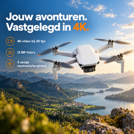 DJI Mini 4K Fly More Combo drone – bergmeer vastgelegd in 4K-video