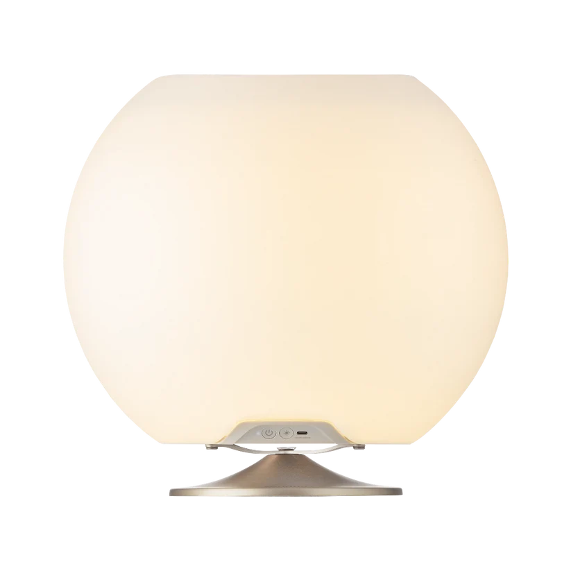 Kooduu Sphere Brushed Silver: LED Sfeerlamp, Bluetooth Speaker én Wijnkoeler in één
