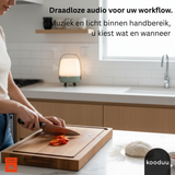 Kooduu Lite-up Mini PLAY Petroleum: Draagbare Mini LED Lamp met JBL Bluetooth Speaker