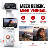 Insta360 Luna Ultra Standard Bundle gimbalcamera Stellar White – zoombereik tot 12x met scherpe details op afstand