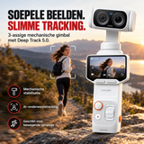 Insta360 Luna Ultra Standard Bundle gimbalcamera Stellar White – hardloper gevolgd door slimme Deep Track 5.0-tracking