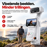 Insta360 Luna Ultra Creator Bundle gimbalcamera Stellar White – 3-assige gimbal voor vloeiende, trillingsvrije reisbeelden