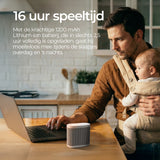 Xenon Smart Witte Ruis Machine - 21 Rustgevende Geluiden - Slaaphulp voor Baby & Volwassenen - 16u Speeltijd - Timer & Geheugenfunctie - Draagbaar - Zwart