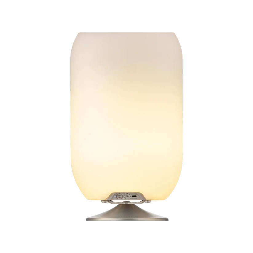 Kooduu Atmos Brushed Silver: LED Sfeerlamp, Bluetooth Speaker én Drankkoeler in één