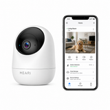 MEARI S1 Plus AI Beveiligingscamera binnen - Huisdiercamera met app -Beveiligingscamera's - Wifi Camera APP - 2K - QHD - Volgt beweging en geluidsdetectie - Bewakingscamera